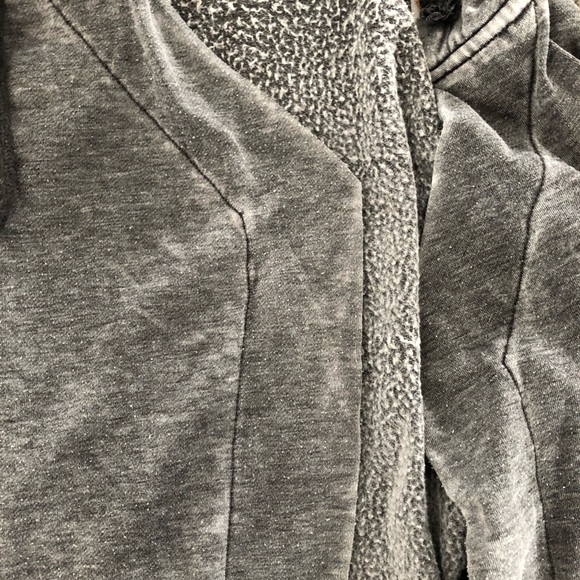 Grey Zipper-less Cardigan - Picture 3 of 7